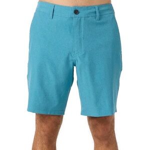 O'Neill Hybrid Swim Flat Front Shorts Light Teal Size 27 Boy Large Like New